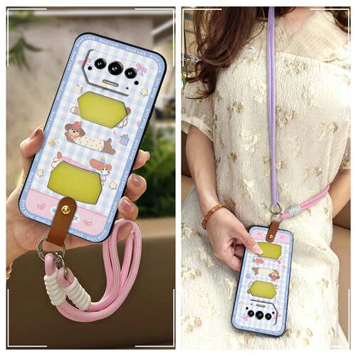 适用道格V Max S/Doogee V Max S手机壳双色女款斜跨腕带可爱全包边创意质感散热简约青春挂绳数码潮流防尘