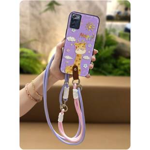适用中兴Z7540/Consumer Cellular ZMAX 5G手机壳硅胶女款斜跨手提挂脖Q版卡通防尘情侣新款腕带创意挂绳简约