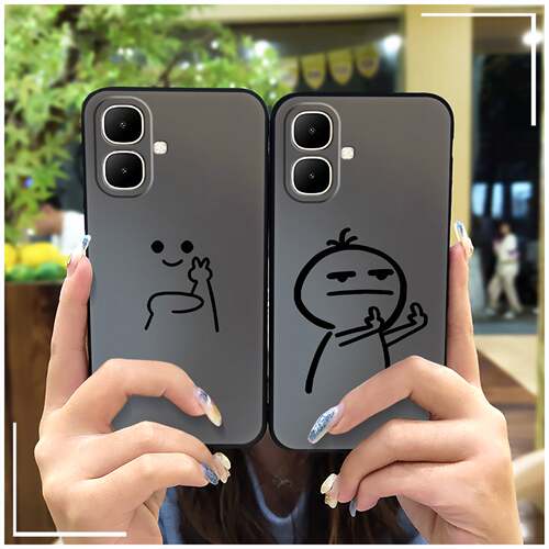 适用infinix Smart10/X6725手机壳奢华CP简约全包边纯色防尘新款动漫男女款个性质感软壳趣味搞怪创意数码