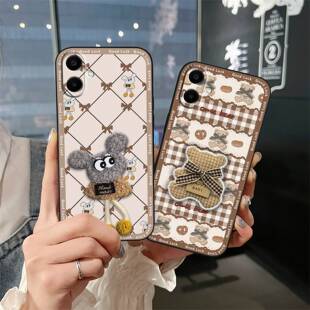 适用三星A07 M07手机壳青春纯色立体软壳情侣散热搞怪潮流布贴3D