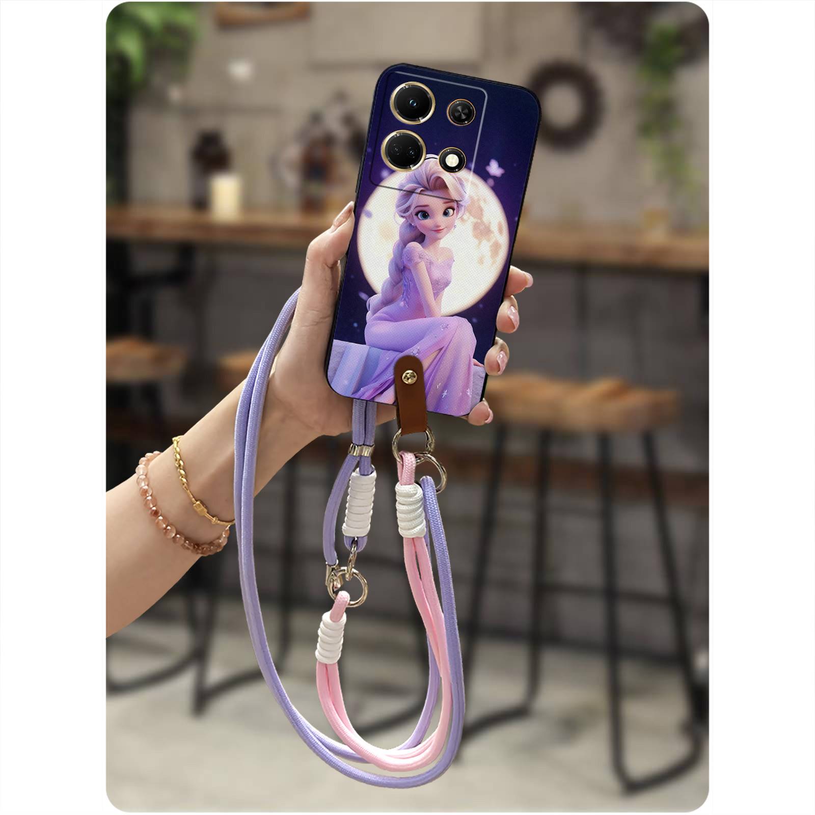 适用infinix Note30 VIP/X6710手机壳手提情侣硅胶卡通Q版数码