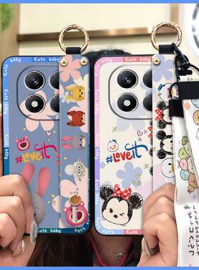 适用红米Note14 Pro 4G手机壳挂绳青春创意软壳全包硅胶潮流腕带防尘新款动漫液态支架散热奢华质感卡通情侣