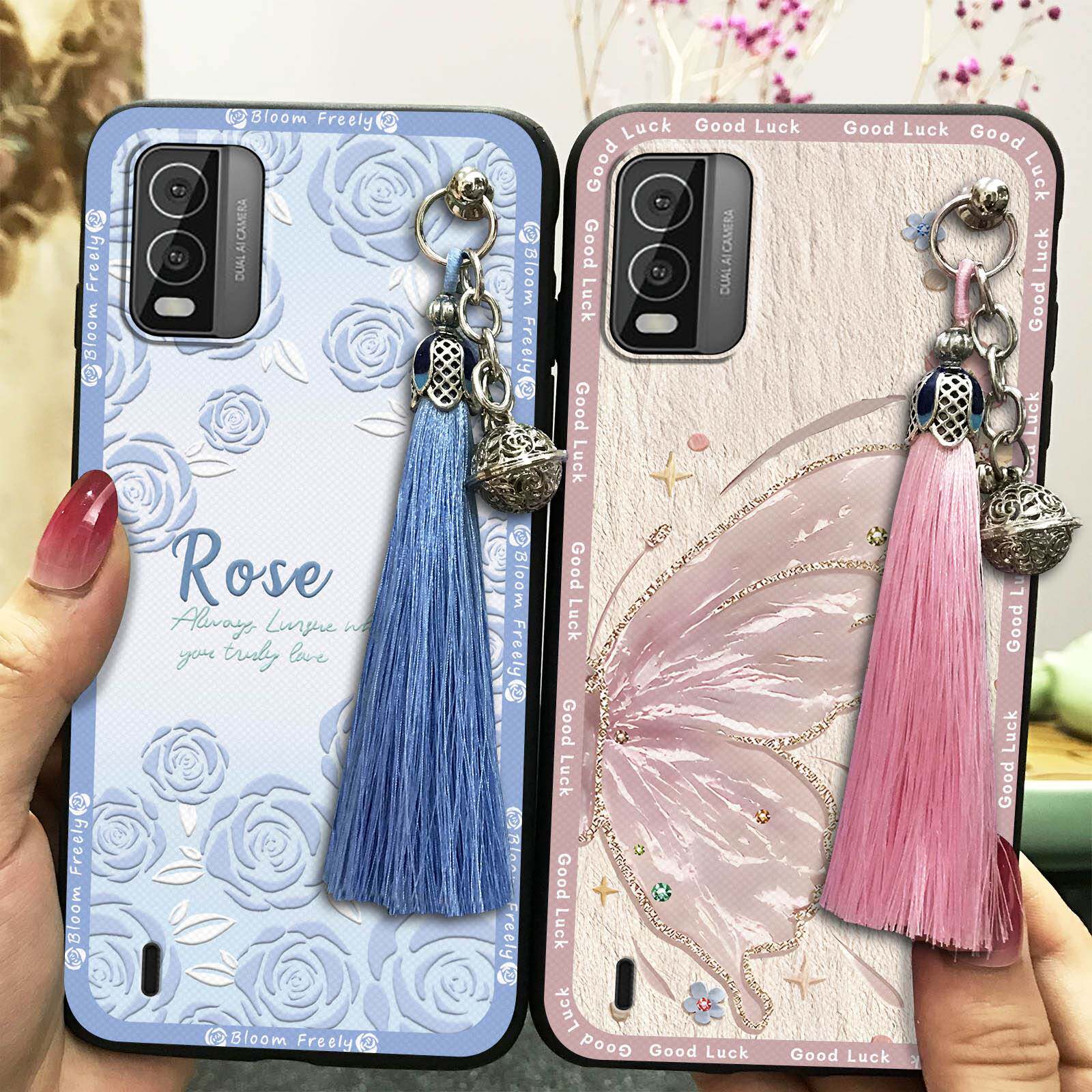 适用诺基亚C210手机壳防尘潮流古风新款质感可爱简约铃铛液态