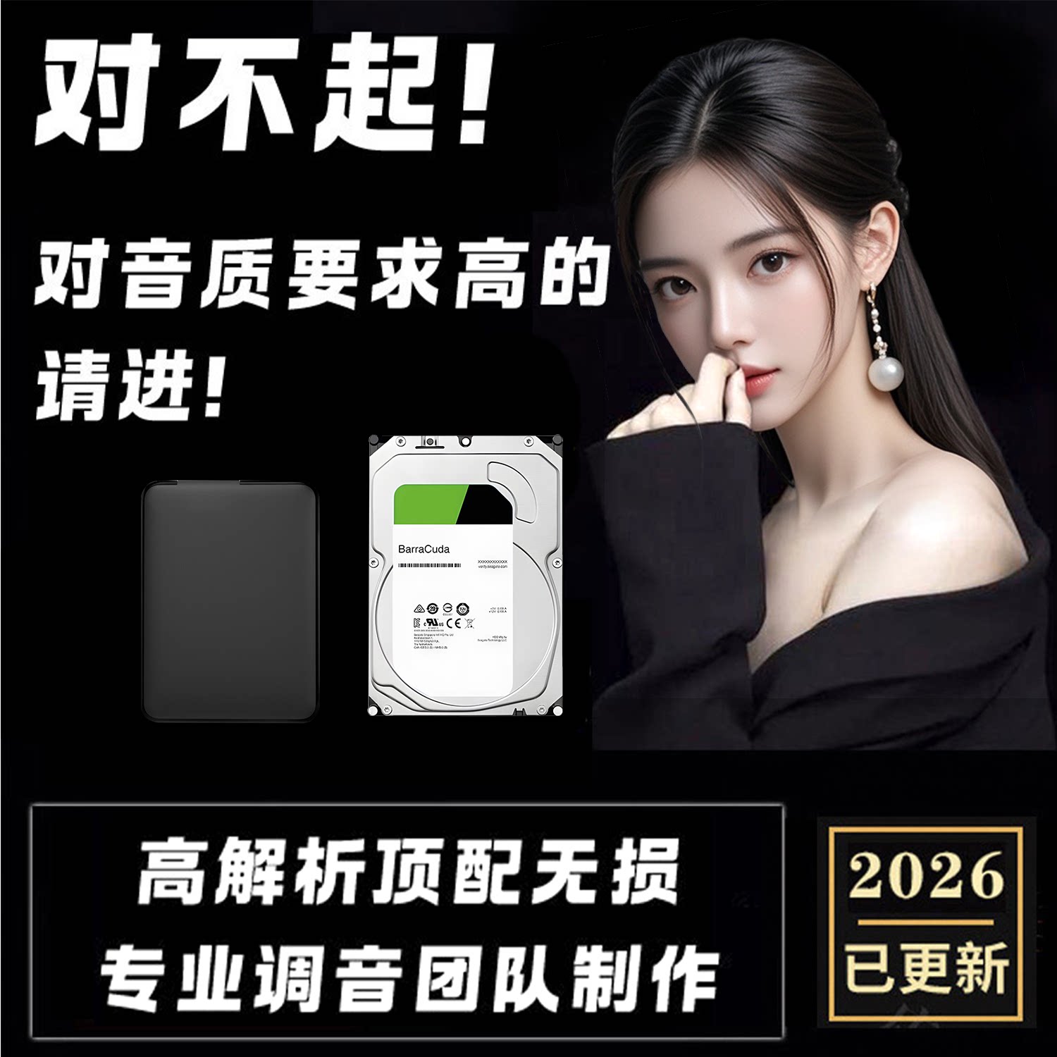 dsd无损音乐硬盘HiRes WAV发烧级母带HiFi高码率音源移动机械固态