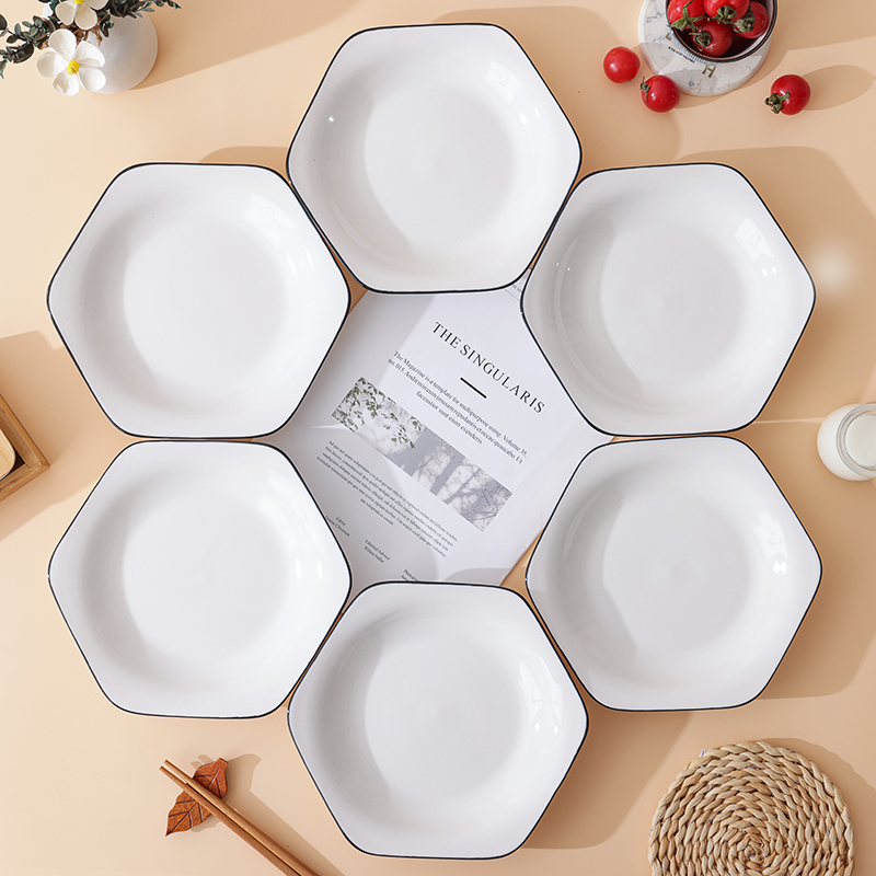 釉下彩陶瓷家用炒菜盘