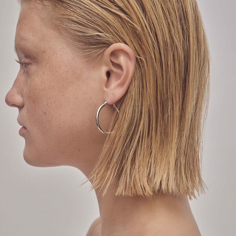 【CnHnOn脂肪商店】s925纯银空心百搭简约日常质感耳圈耳环