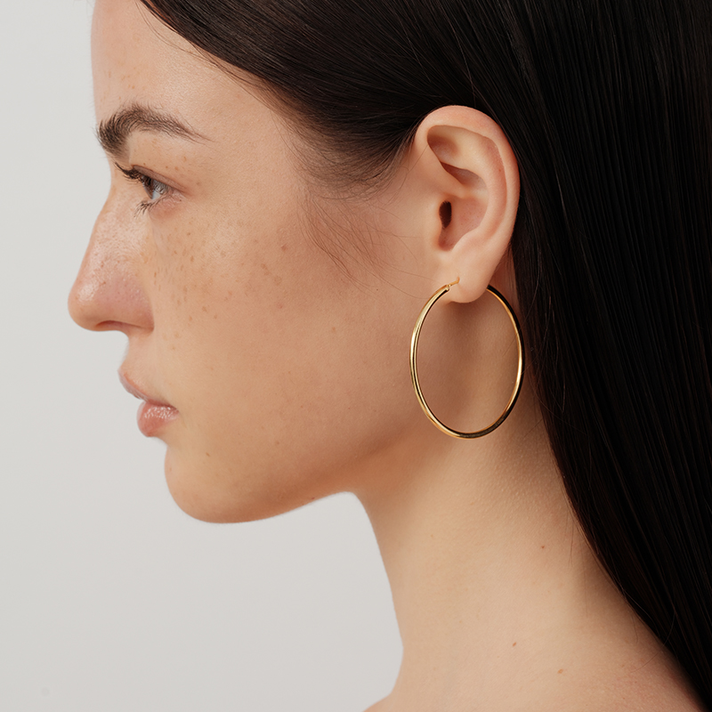 【CnHnOn脂肪商店】s925银针极细日系简约精致细圈百搭耳圈耳环