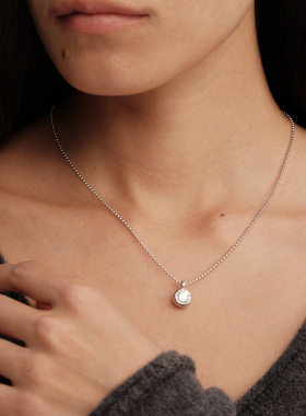 【CnHnOn脂肪商店】通体s925纯银高级质感珠链泡泡钻简约百搭项链