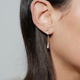 复古切割长水滴裸钻锆石晶莹剔透法式 CnHnOn脂肪商店 耳钉