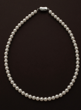 【CnHnOn脂肪商店】正圆强光珍珠百搭优雅简约经典大小珍珠项链