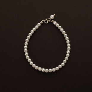 【CnHnOn脂肪商店】正圆珍珠简约百搭秀气优雅大小珍珠手链