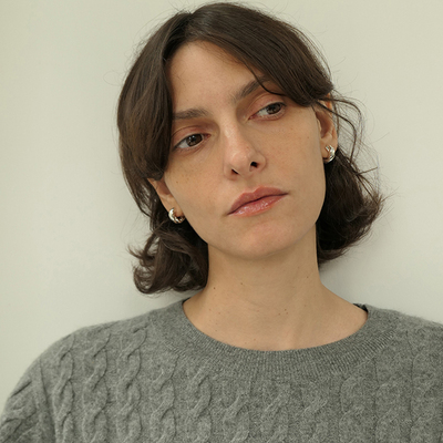 麻花耳圈小众银质简约