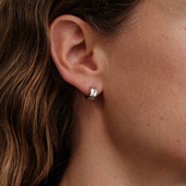 CnHnOn脂肪商店 s925纯银闪片叠加波光鳞片复古质感耳圈耳环