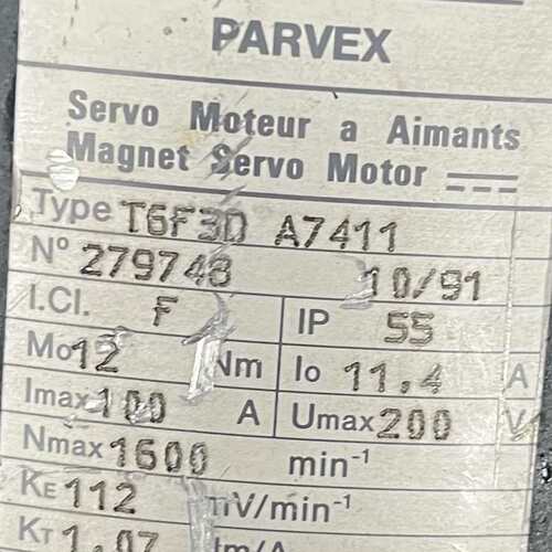 议价Moteur Parvex T6F3D A7411
