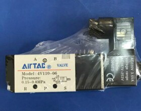 原装亚德客二位五通电磁阀 4V110-06 DC24V 4V11006A/B AIRTAC