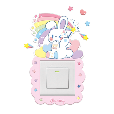 开关保护套3d立体卡通插座贴纸