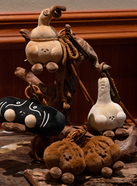 logaloga啰嘎啰嘎绒我盘盘系列葫芦卡通毛绒玩偶包包挂件个性穿搭