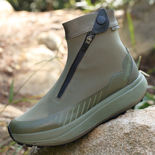 Aagoola男士高帮防水登山鞋户外徒步鞋防滑耐磨轻便拉链靴四季