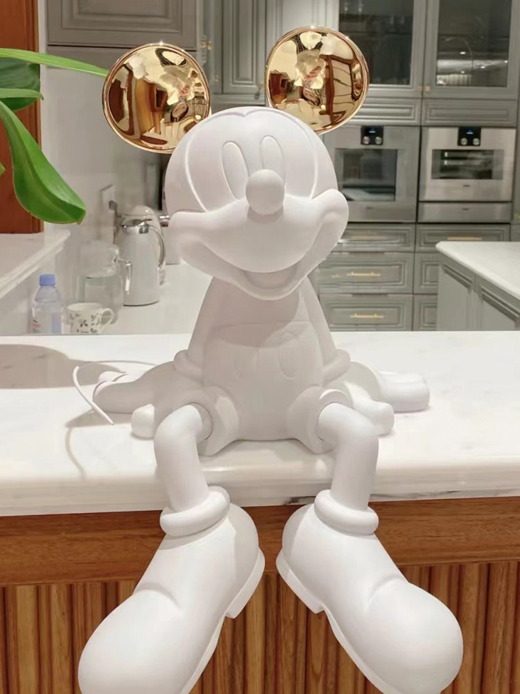 迪士尼米奇米妮卡通公仔电镀玻璃钢卡通雕塑家居商场大型落地摆件