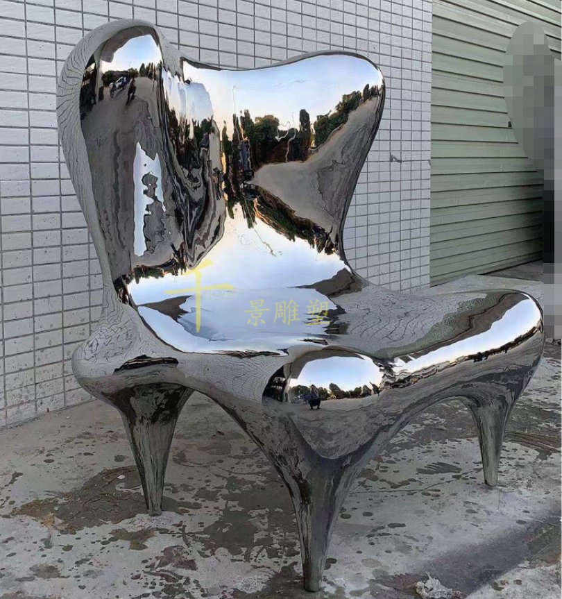 不锈钢镜面异性家具坐椅售楼部样板间酒店别墅会所定制金属艺术品