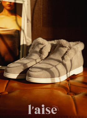 L'aise A/W New 高丝光牛反绒 老钱风复古秋冬雪地靴 10.31开价