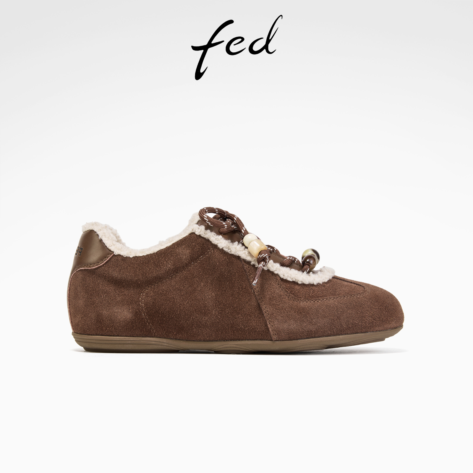 fed毛毛休闲鞋冬季新款女鞋内增高德训鞋复古阿甘鞋女S0905-ZC525