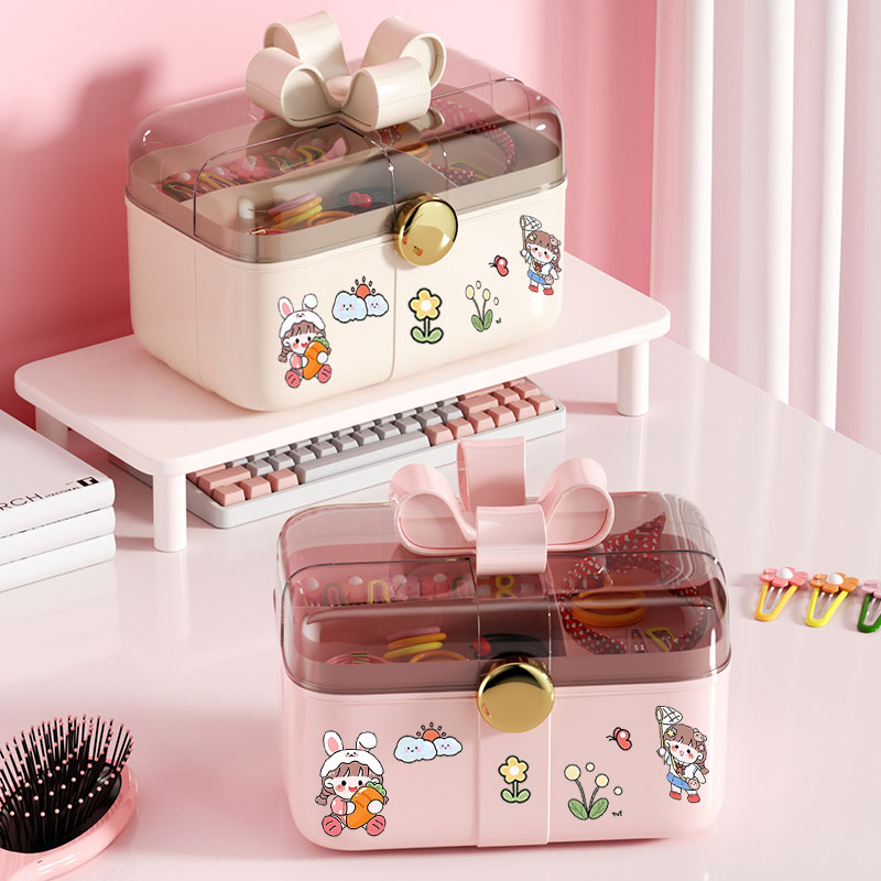 2024新款儿童发饰收纳盒双层