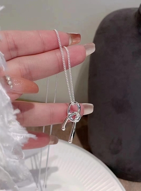 女士纯银长链条项链个性设计轻松搭配时尚饰