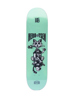 HERO滑板 TSEN 陈昌照 阿灿签名款 招财猫 板面 7.75 包砂