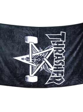 THRASHER SK8GOAT 经典羊头LOGO 毛毯 美国进口现货
