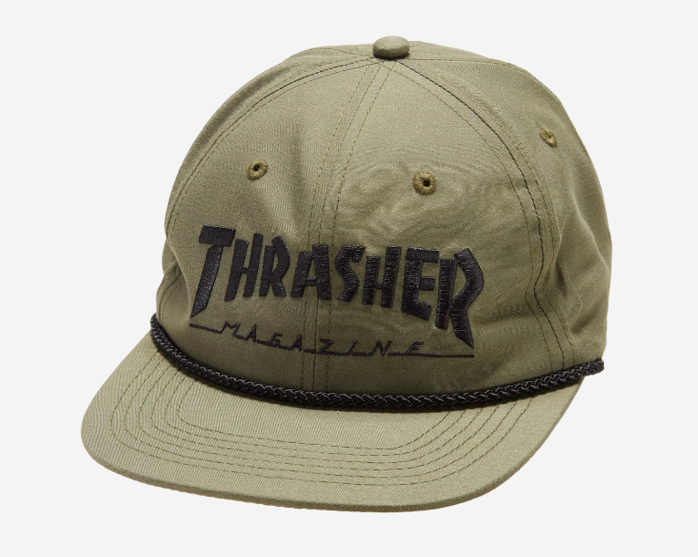 THRASHER LOGO ROPE SNAPBACK 墨绿色 速干料帽子 美国进口现货