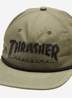 THRASHER LOGO ROPE SNAPBACK 墨绿色 速干料帽子 美国进口现货