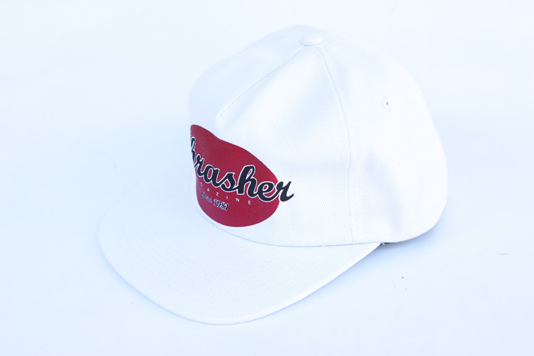 thrasher logo 字体 白色 红圈 滑板 帽子 进口现货