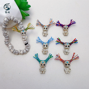 星月菩提阿呆三通diy配件手工编织手绳项链文玩佛珠时尚配饰隔珠