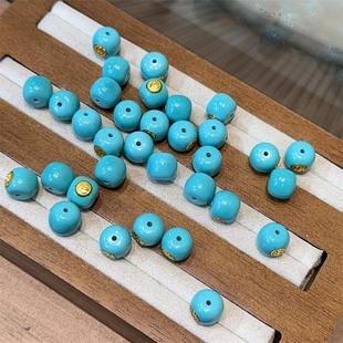 菱镁矿镶标桶珠diy配件手工编织手绳项链文玩佛珠时尚配饰品隔珠