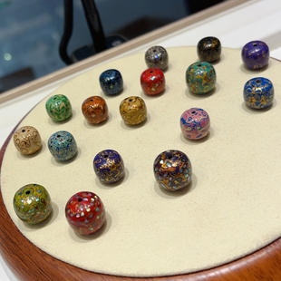 满螺钿大漆桶珠配件手工diy编织红绳手绳文玩时尚配饰佛珠手串珠