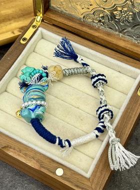 流体大漆暴力熊搭配菱镁矿蝴蝶结菩提根柿子diy配件文玩佛珠手串