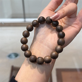 沉香白奇楠12毫米diy配件文玩佛珠手串时尚 配饰隔珠串珠饰品