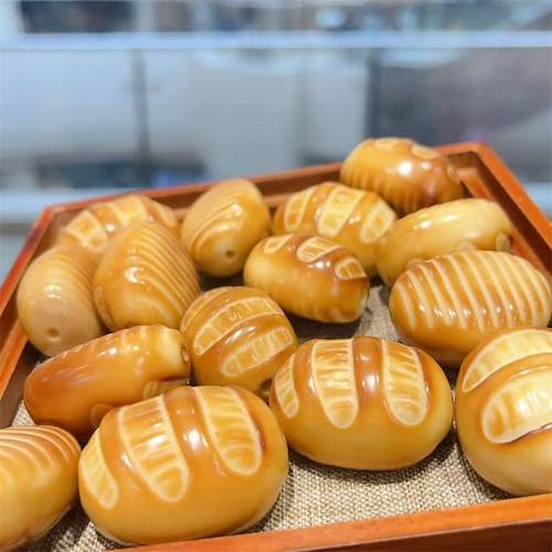 象牙果烤面包diy配件手工编织手绳项链文玩佛珠时尚配饰品隔珠