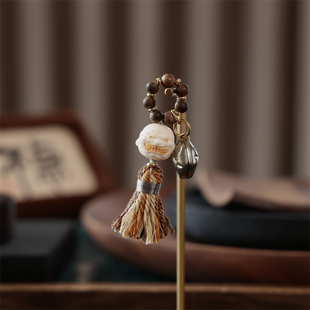 驼骨镶嵌恶僧提溜搭配纯铜无相佛沉香白奇楠diy配件文玩佛珠手串