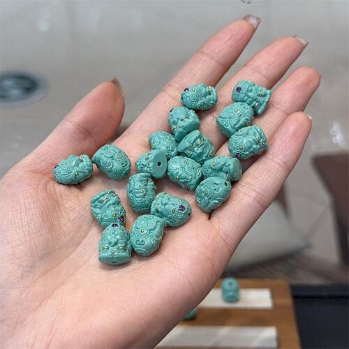 科技松精工镶嵌象神diy配件手工编织手绳项链文玩佛珠时尚配饰品