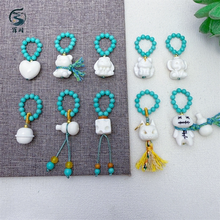 菱镁矿搭配牛骨小提溜diy配件手工编织手绳项链文玩配饰品隔珠