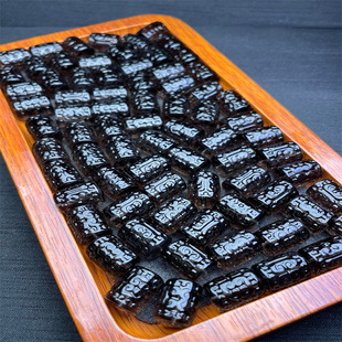 冰种黑曜石回纹桶珠diy配件手工编织手绳项链文玩佛珠时尚配饰品