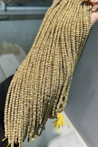星月菩提鸡油黄3*5mmdiy配件手工编织手绳项链文玩佛珠手串配饰品