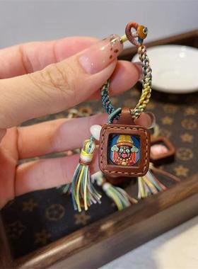 小方唐卡擦擦金工手绘包挂手捻diy配件文玩佛珠手串时尚配饰隔珠