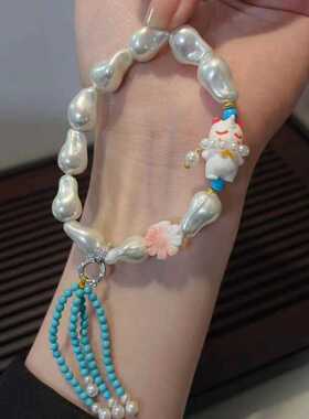 巴洛克单圈搭配公主熊女王贝雏菊手绳项链文玩佛珠手串配饰品珠
