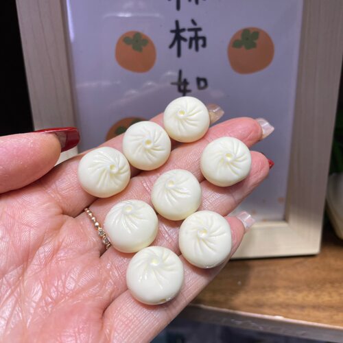 象牙果小包子配件手工diy文玩时尚配饰佛珠手串项链隔珠散珠配珠