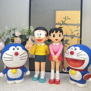 动漫卡通哆啦A梦叮当猫大雄静香胖虎客厅手办潮玩卡通家居摆件