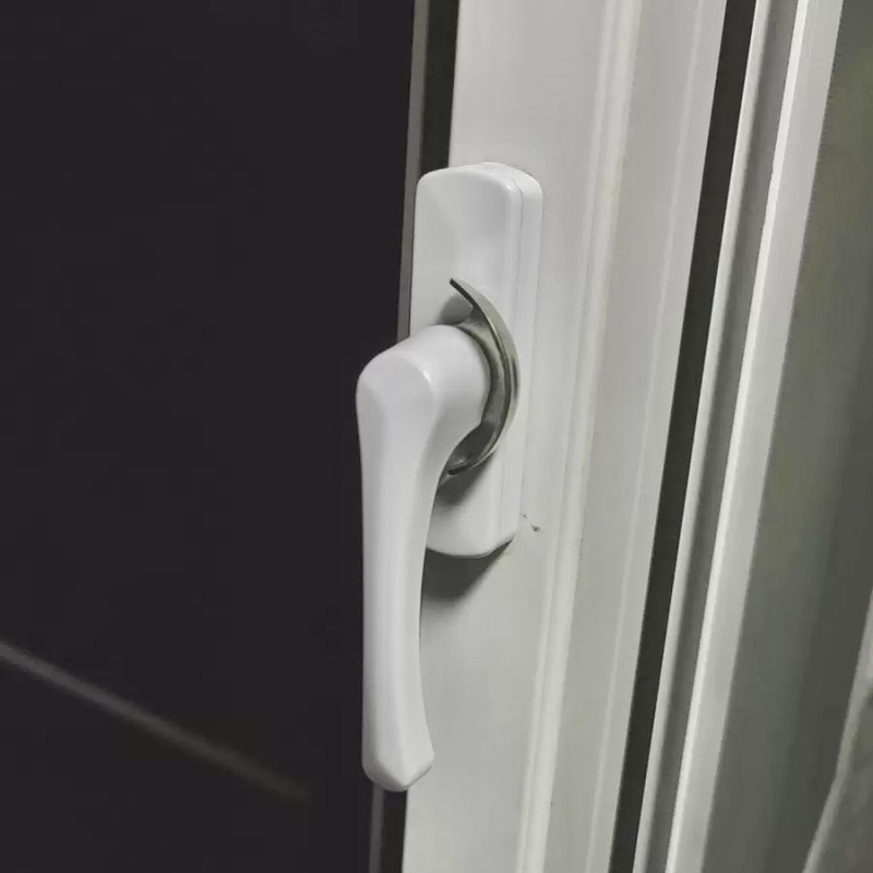 铝合金锁扣带盖门窗勾锁推拉窗月牙锁窗户锁移门左右可调搭扣