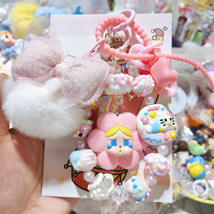 crybaby pendant飞天哭娃改娃手机链包包饰挂件DIY花花兔轻奢潮玩